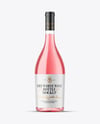 Clear Glass Pink Wine Bottle Mockup