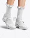 Mary Janes with Socks on Woman's Legs Mockup