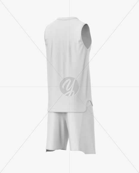 Basketball Kit Mockup - Back Half Side View