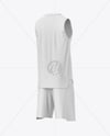 Basketball Kit Mockup - Back Half Side View