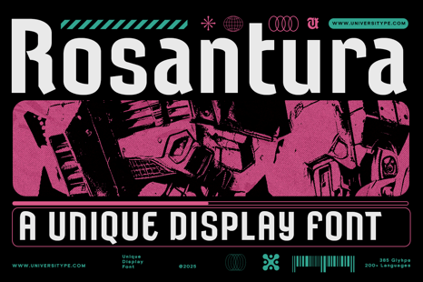 UT Rosantura - A Unique Display Font - Modern sans serif font