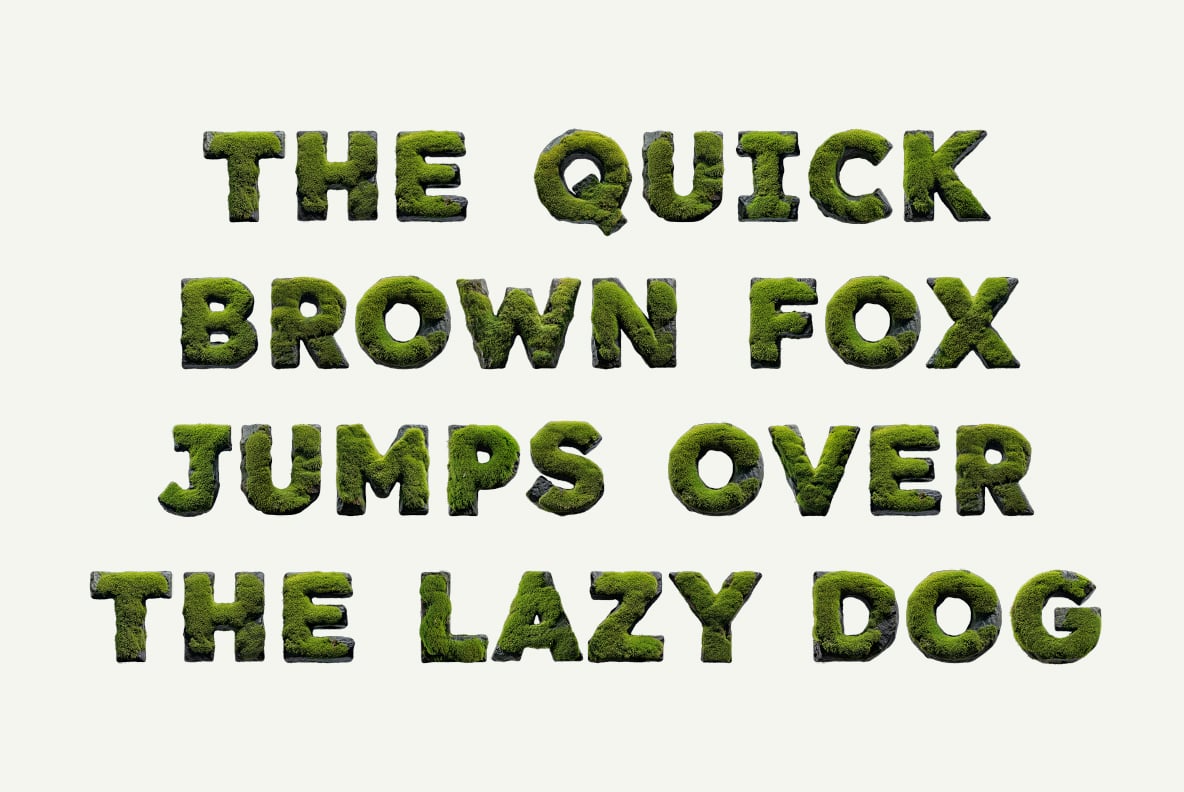 Moss on Rock Font