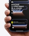 iPhone 17 Pro Max Deep Blue in a Hand Mockup