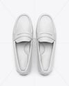 Pair of Women's Leather Moccasins Mockup