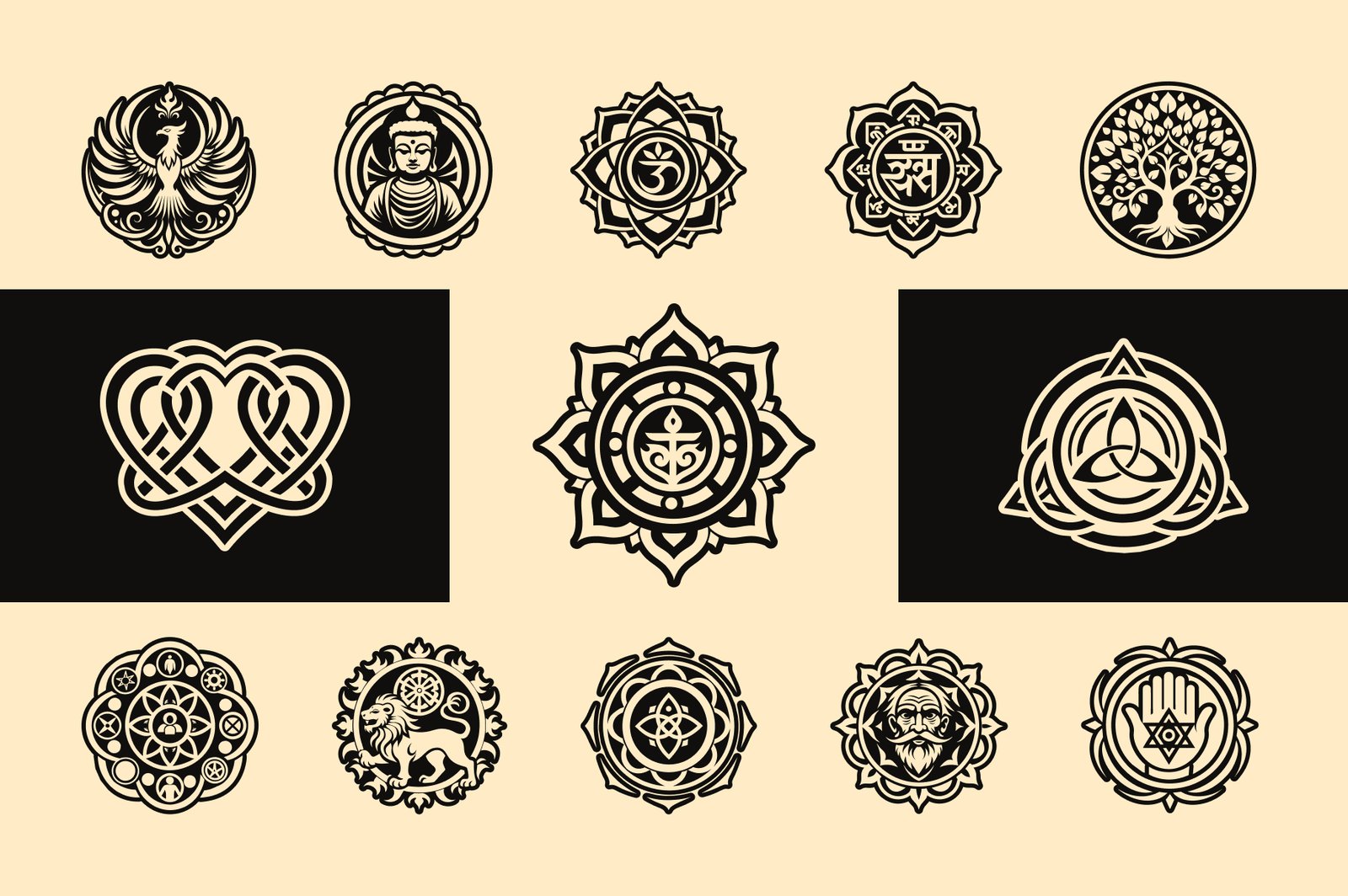 Buddhist Soul Symbol Set