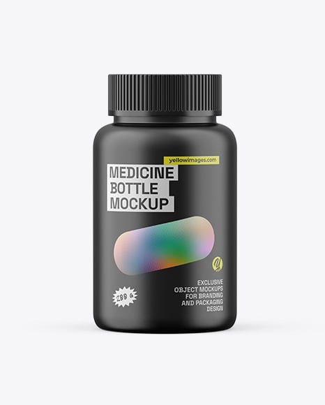 Matte Medicine Pill Bottle Mockup