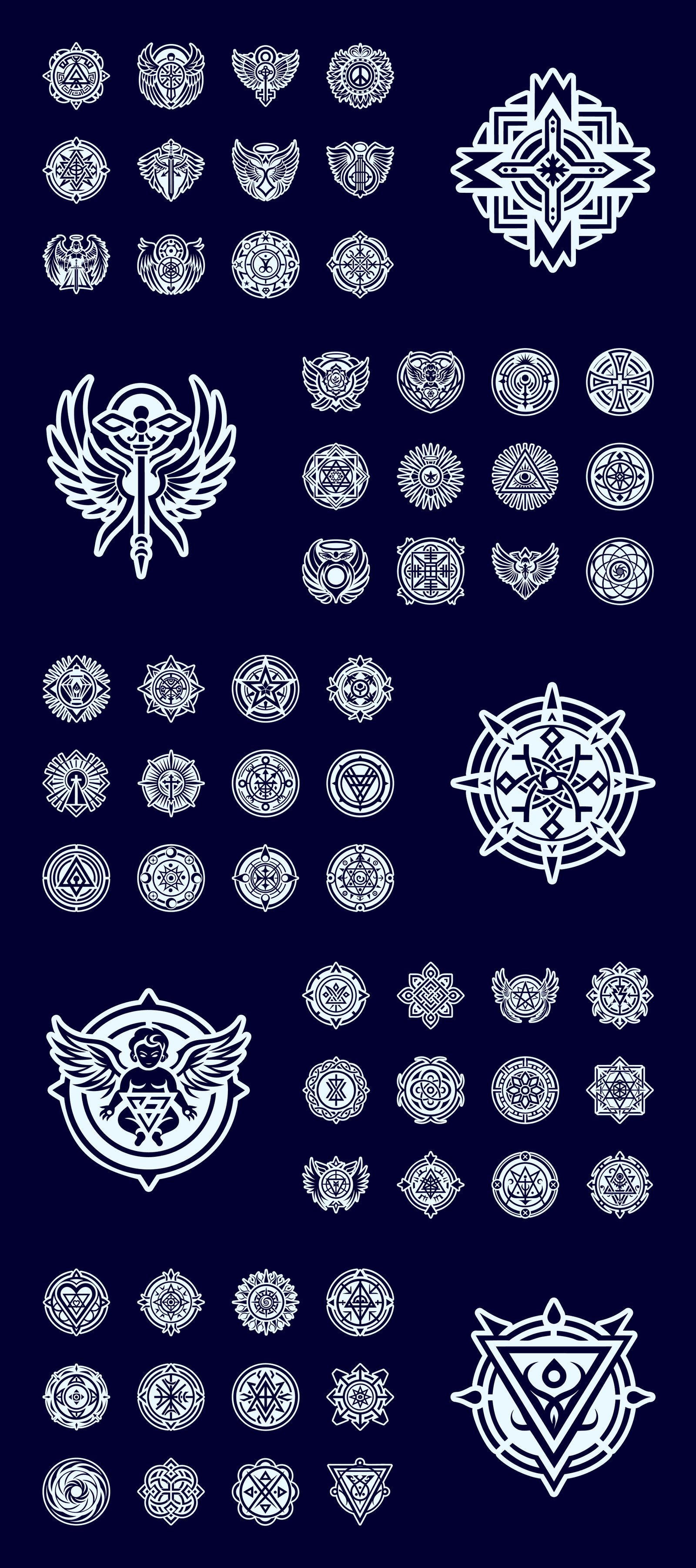 Angel Symbol and Sigils Set