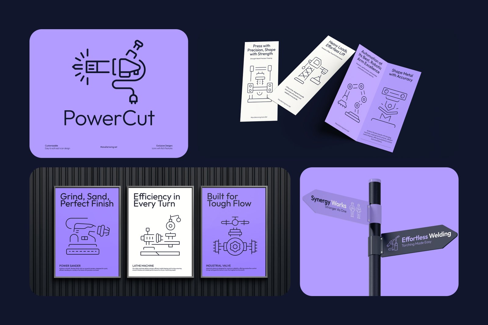 Manufacturing Icon Art Set