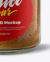 Clear Glass Jar with Ground Nutmeg Mockup