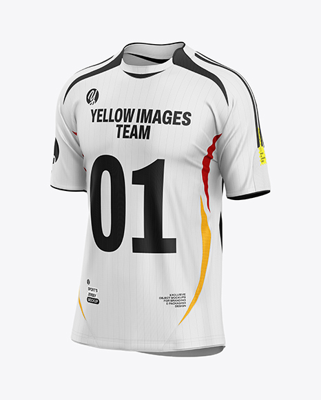Soccer Jersey Mockup - Half Side View