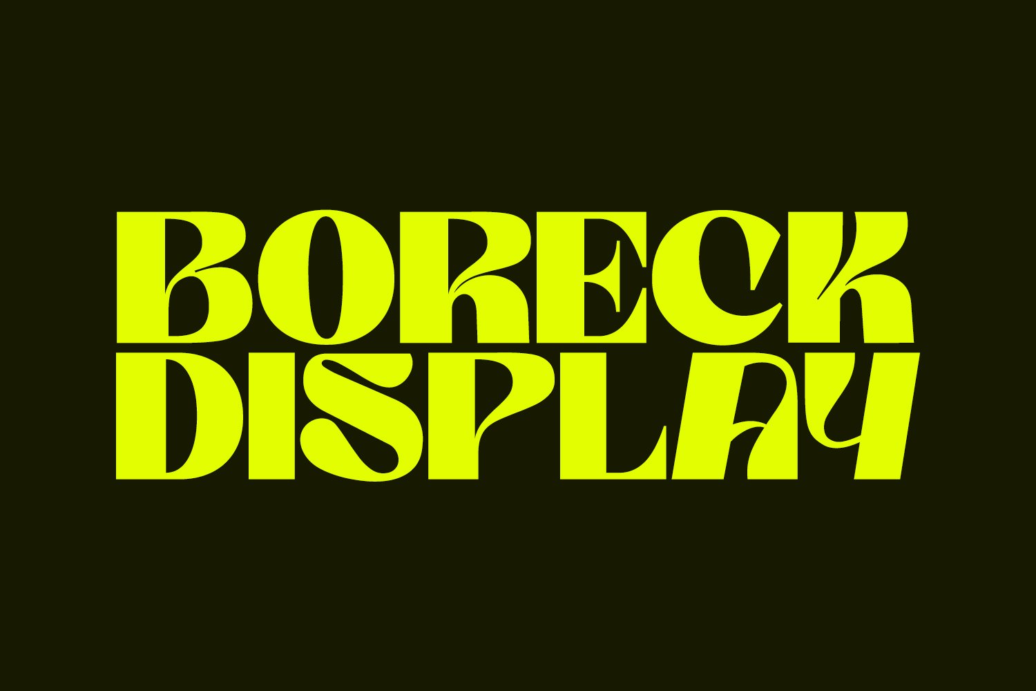 Boreck Display Font