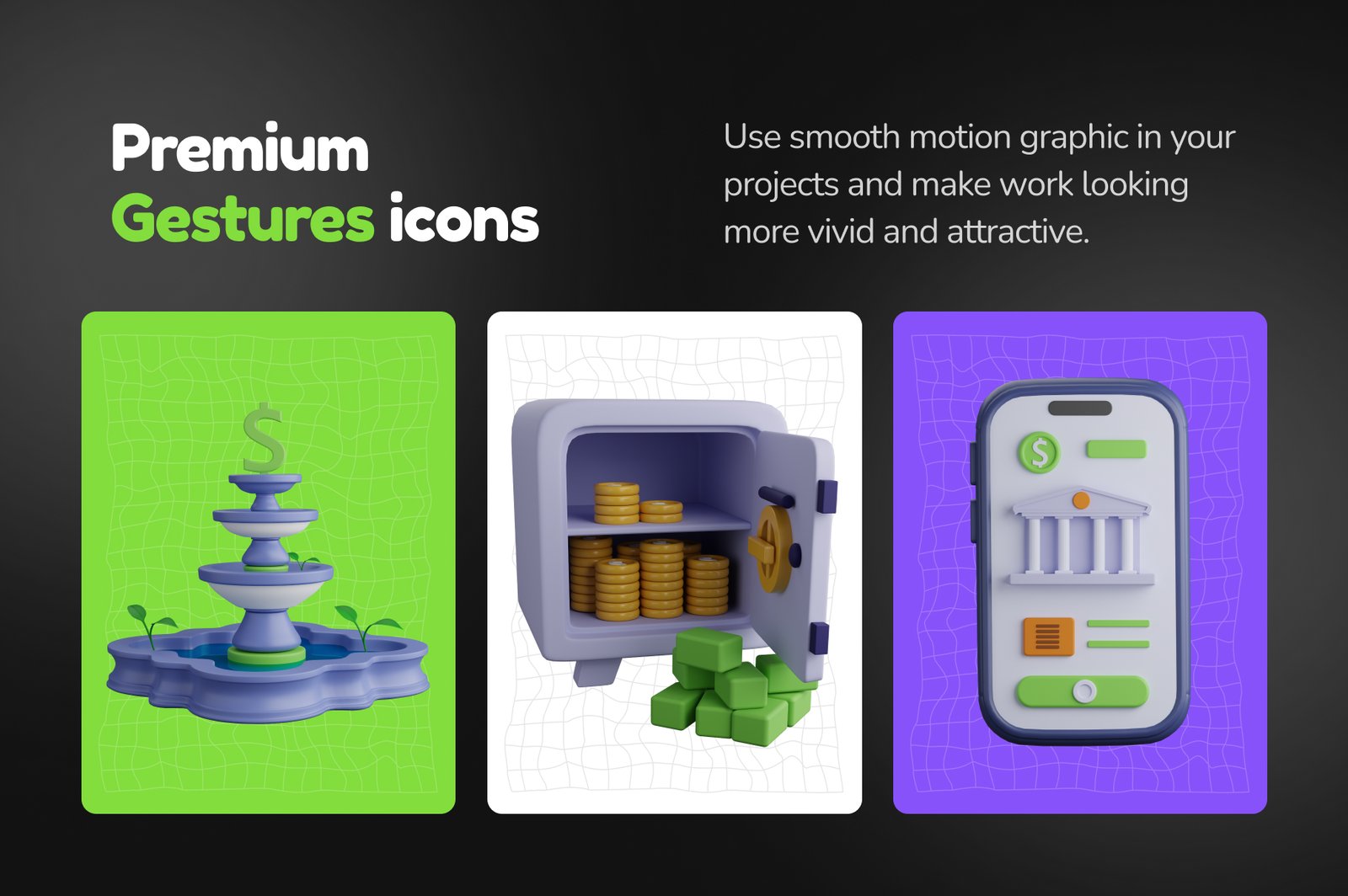 3D Spending Money Icons