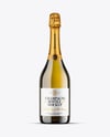 Antique Green Glass Champagne Bottle Mockup