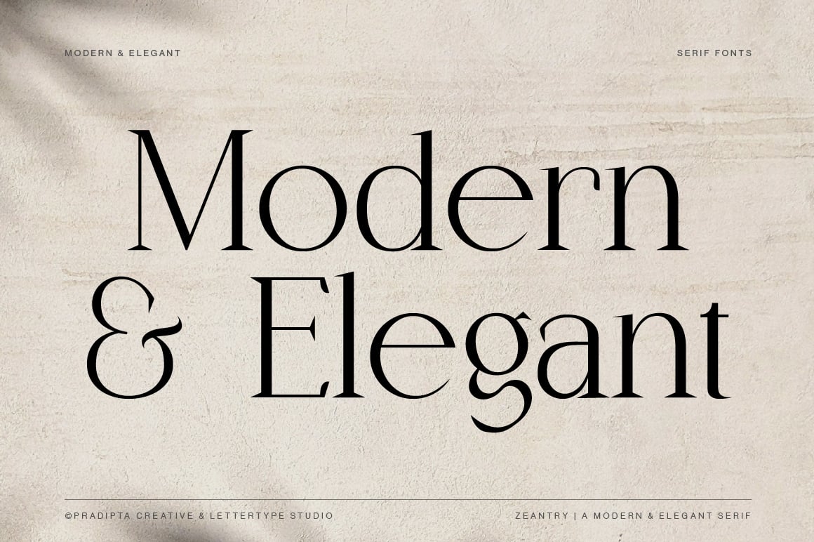 Zeantry a Modern &amp; Elegant Serif