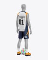 Training Sleeveless Kit Mockup - Back Half Side View