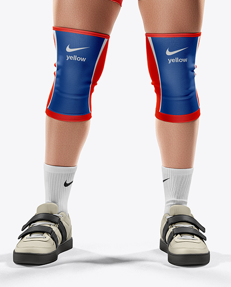 Woman Wearing Weightlifing Suit with Singlet Mockup