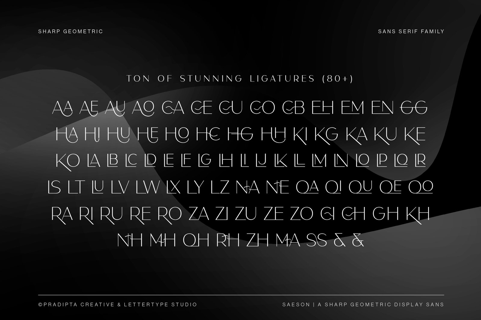 Saeson a Sharp Geometric Display Sans Serif