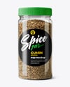 Plastic Spice Jar with Whole Cumin Mockup