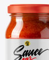 Glass Jar with Tomato Paste Mockup