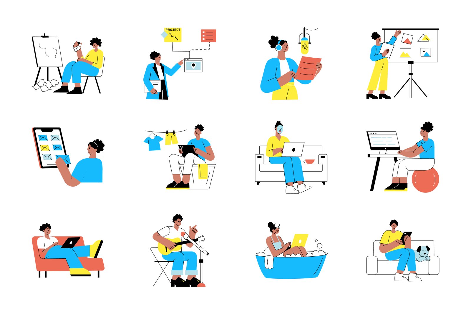 Freelancer Illustration Art Set