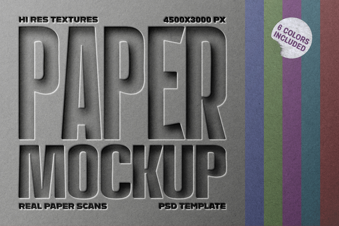 Cardboard Paper Cutout Mockup