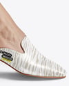 Pair of Mules on Woman's Legs Mockup