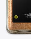 Glass Jar with Ground Nutmeg Mockup