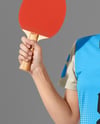 Asian Woman Wearing Table Tennis Uniform Mockup