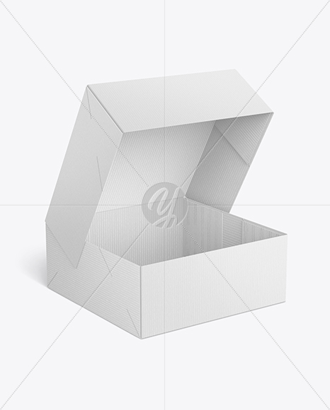 Opened Textured Cake Box Mockup