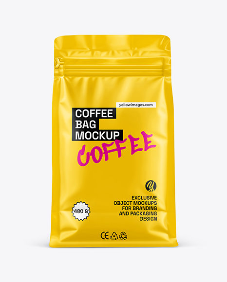 Matte Coffee Bag Mockup