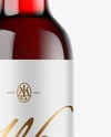 Clear Glass Red Wine Bottle Mockup