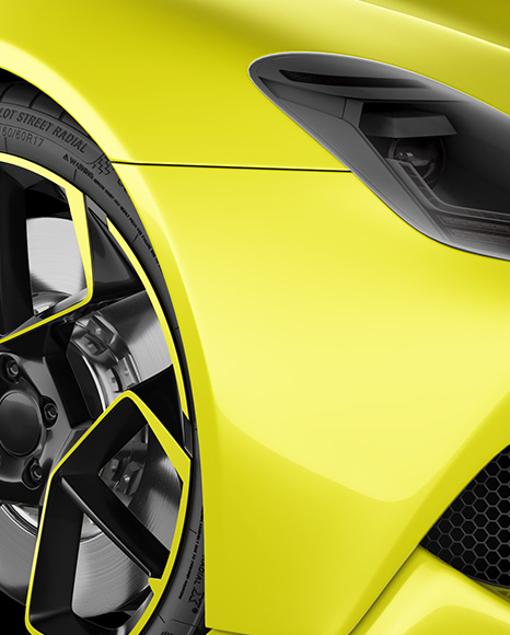 Sport Car Mockup - Front Half Side View