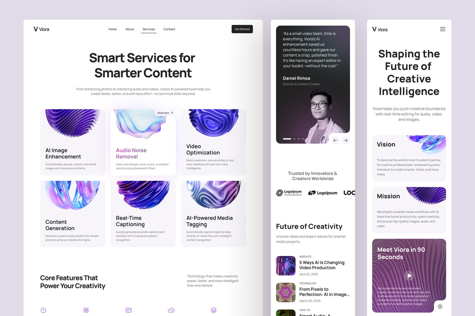 Viora - AI Technology Website