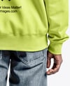 Black Man Wearing an Oversize Sweatshirt and Jeans Mockup