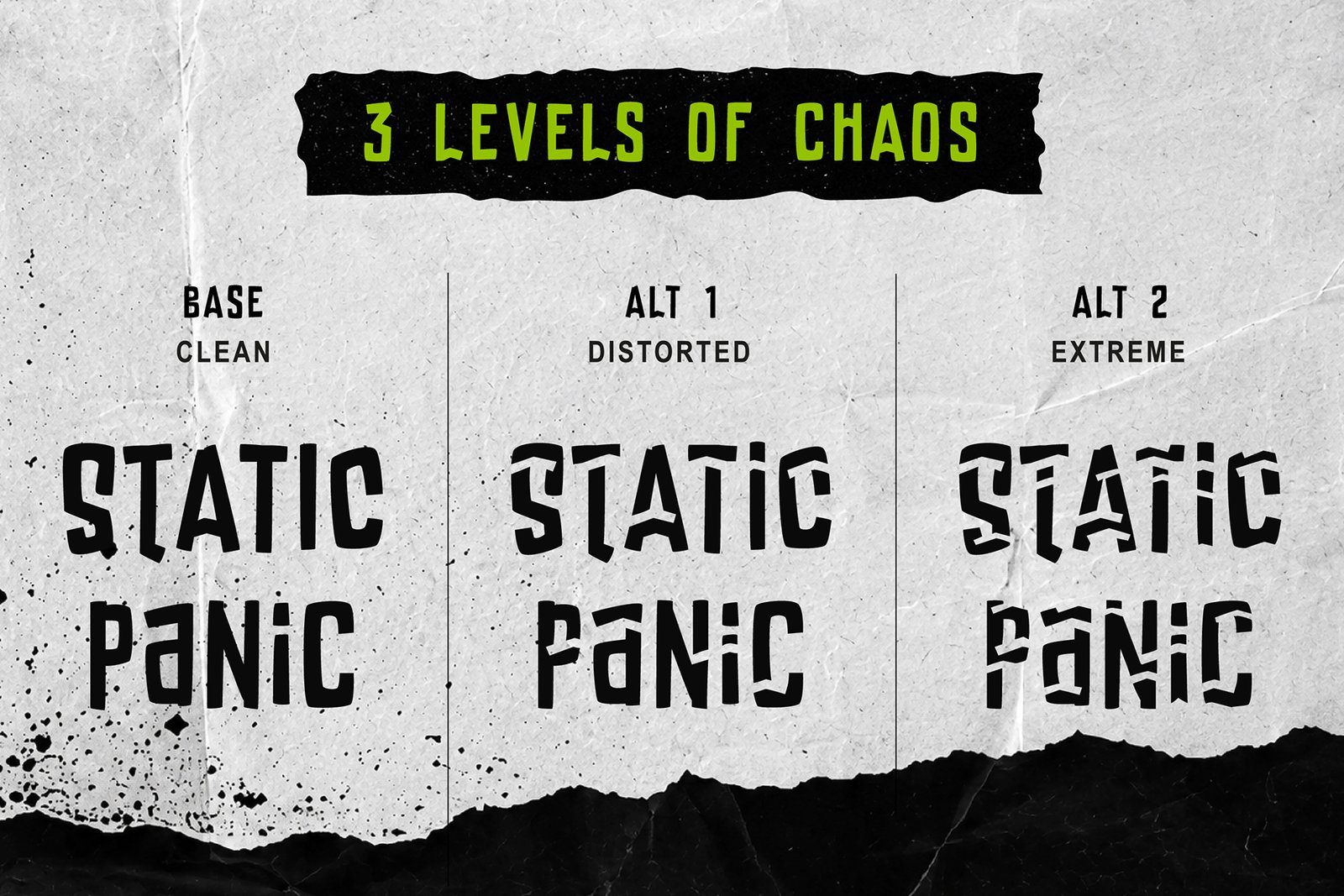 Static Panic – Chaotic Display Font