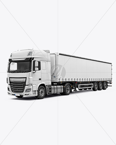 Truck Mockup - Half Side View
