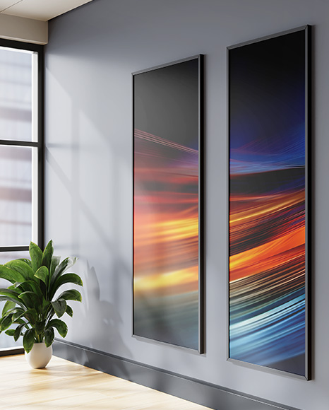 Three Framed Posters on a Wall Mockup