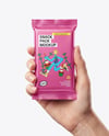 Matte Snack Bar in a Hand Mockup