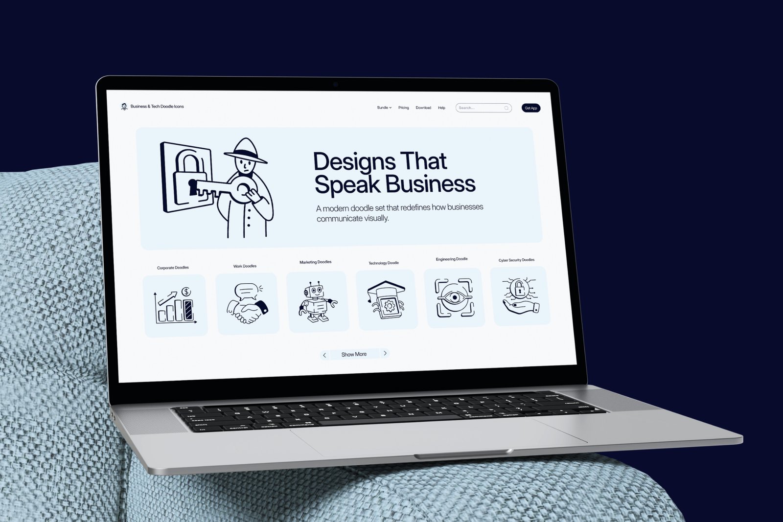 Business and Tech Doodle Icons