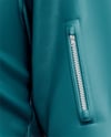 Satin Varsity Zip-Up Jacket Mockup