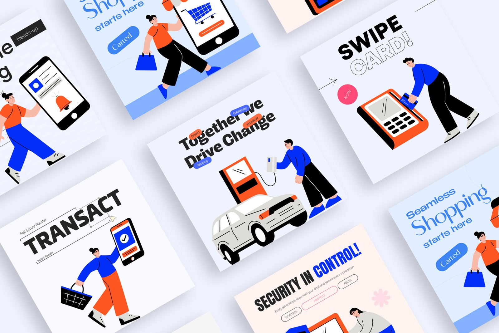 Credit Card Illustration Art Set