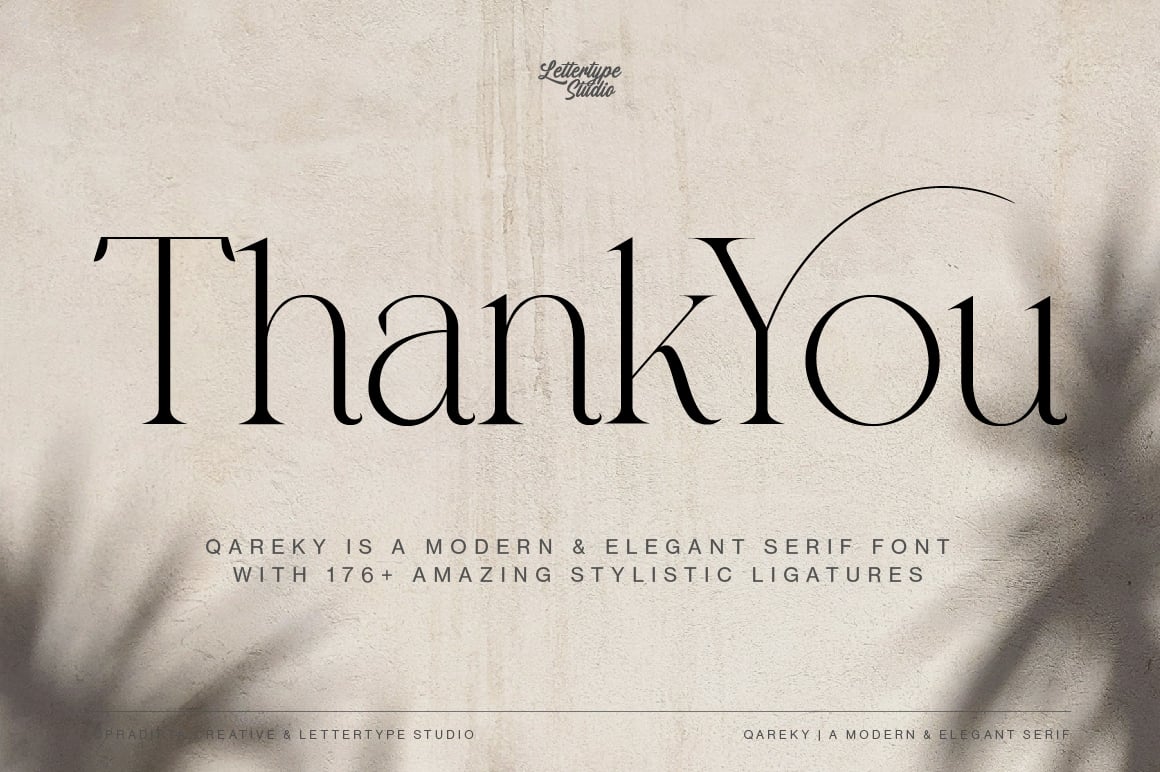 Qareky a Modern &amp; Elegant Serif