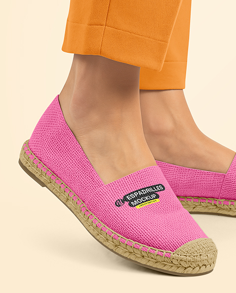 Espadrilles on Women's Legs Mockup