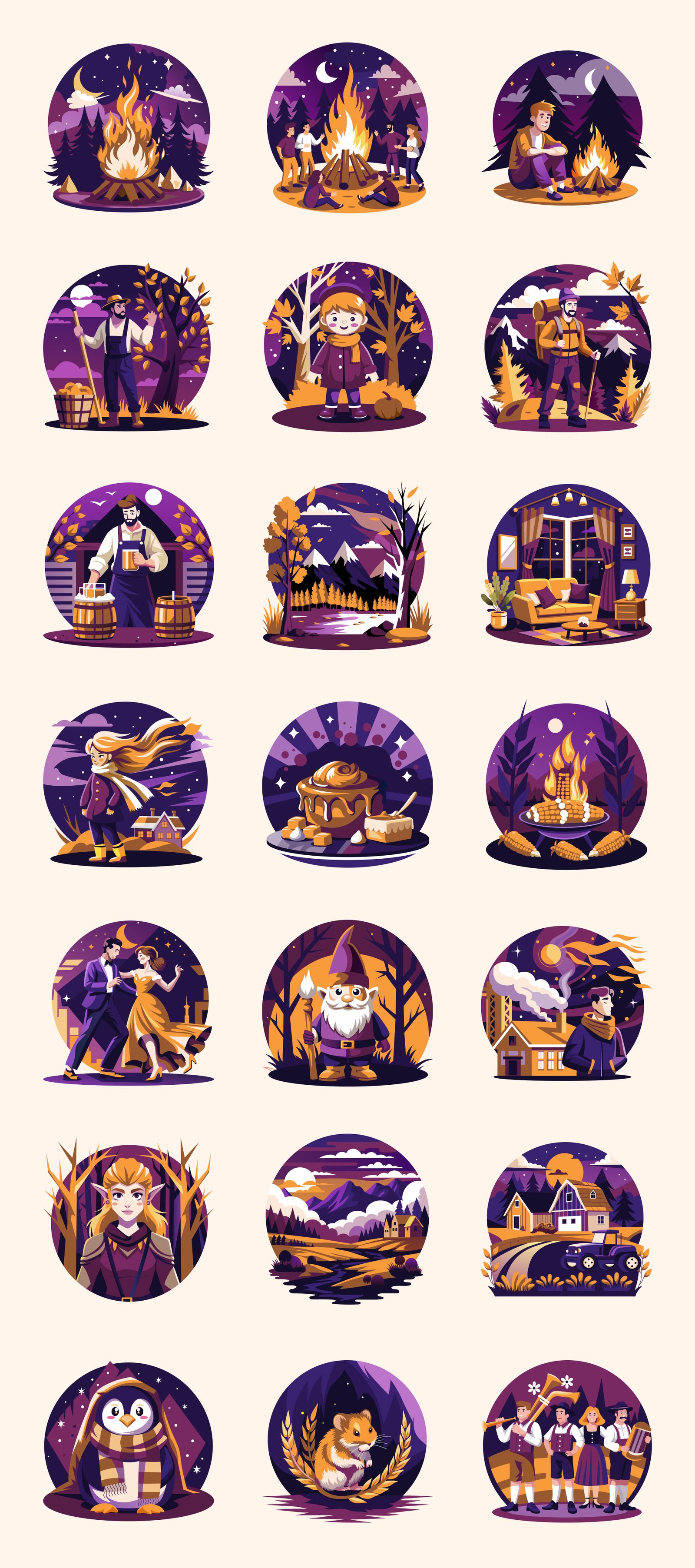 Fall and Autumn Illustrations
