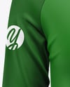 Men's Long Sleeve Raglan Polo Mockup