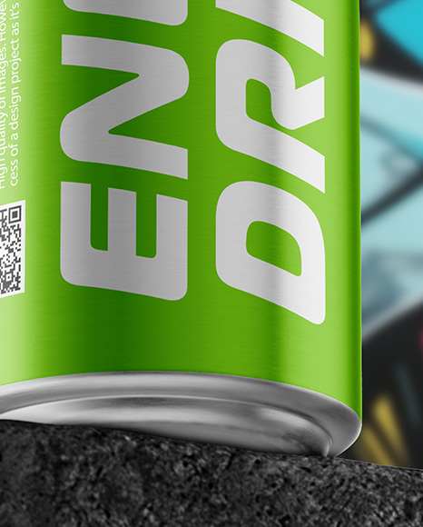8.5oz Aluminium Can on the Block Mockup