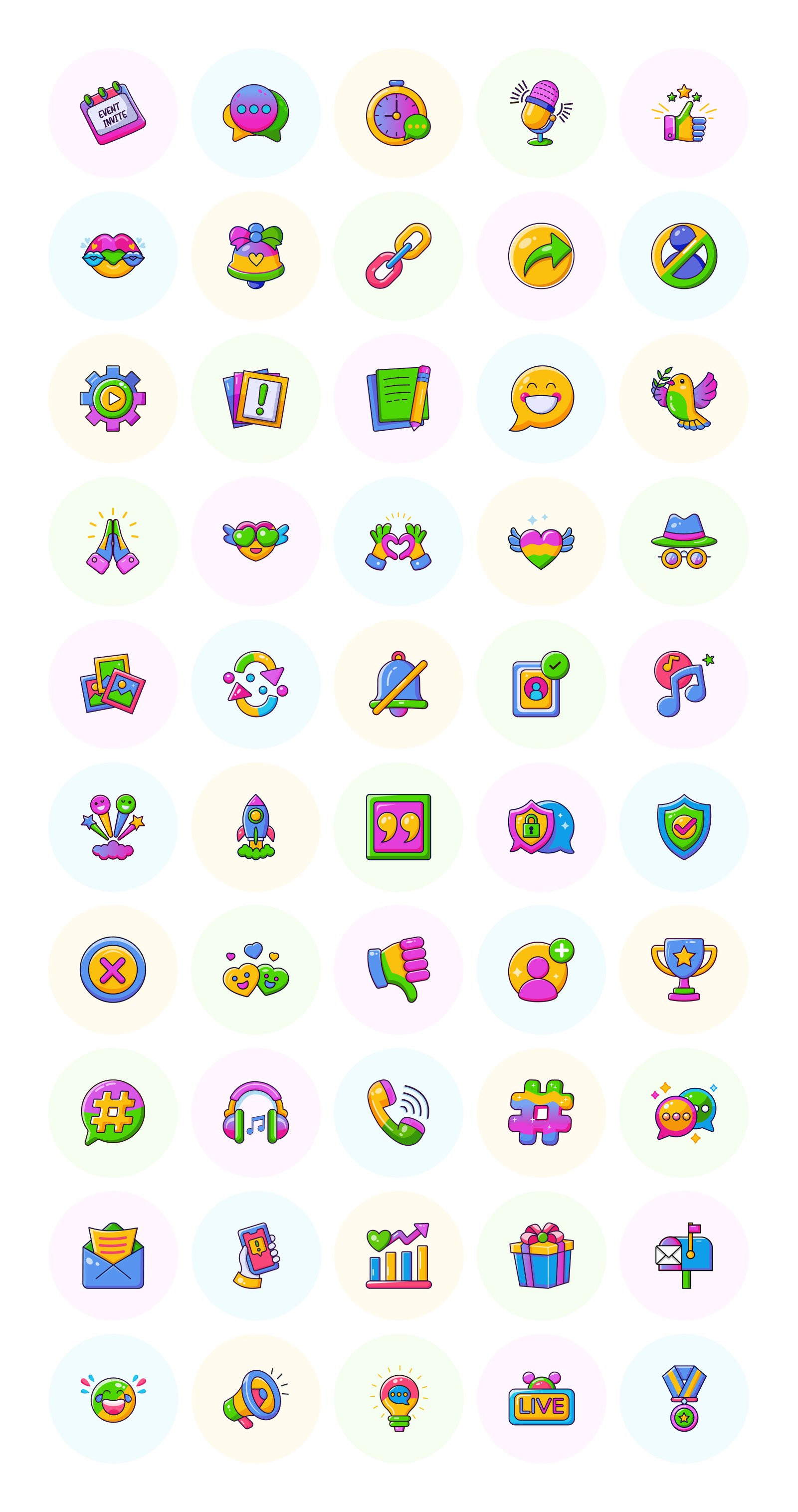 Chat and Social Media Icons