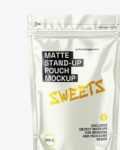 Matte Stand-Up Pouch Mockup