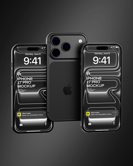 Three iPhone 17 Pro Mockup