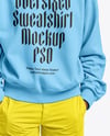 Elderly Black Woman Wearing Oversize Sweatshirt and Pants Mockup